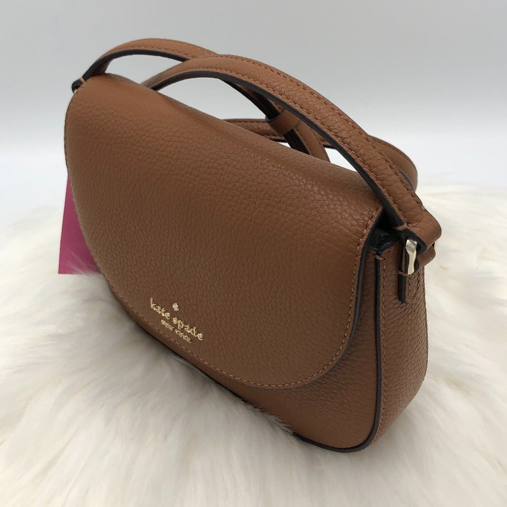 !!**SOLD**!! NWT Kate Spade Leila Mini Flap Crossbody  - Warm Gingerbread - Picture 4 of 9